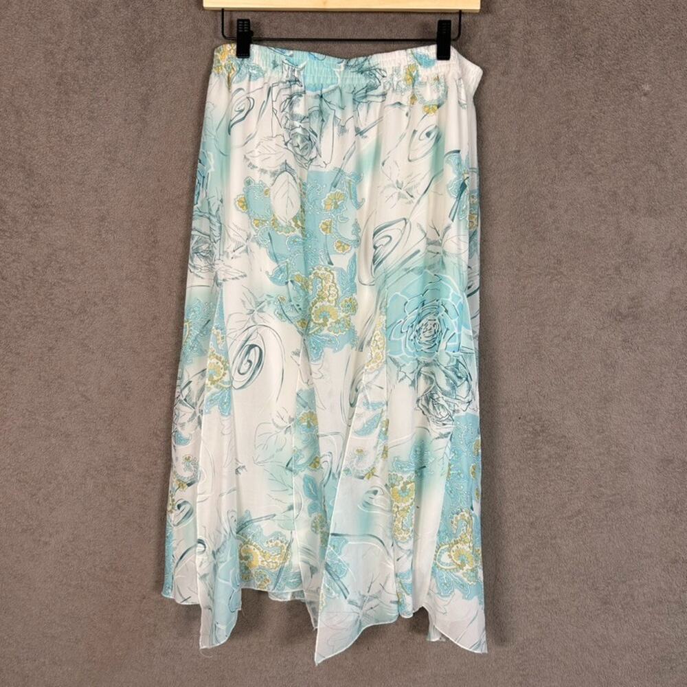 Vintage Bon Worth Womens Y2K Fairy Maxi Skirt Size L Petite Cottagecore Feminine